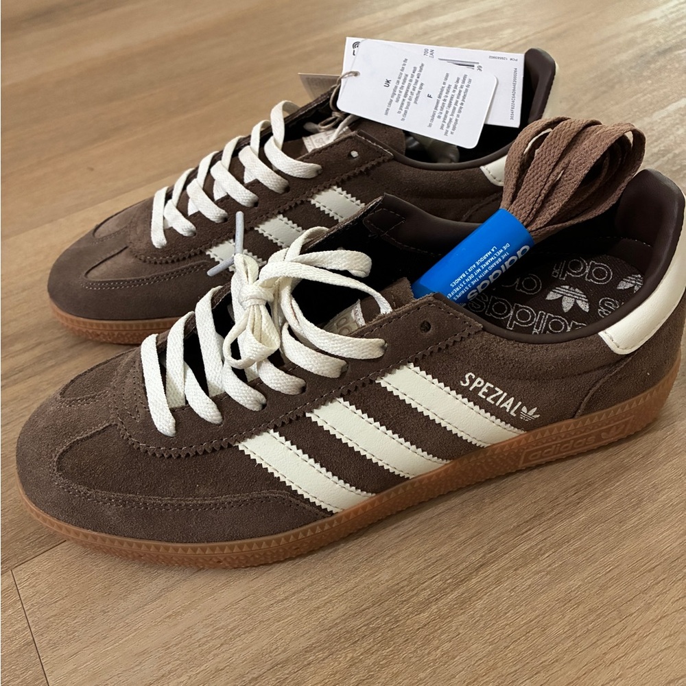 Adidas Brown and Cream Sneakers